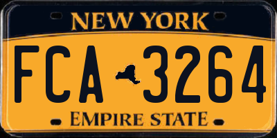 NY license plate FCA3264