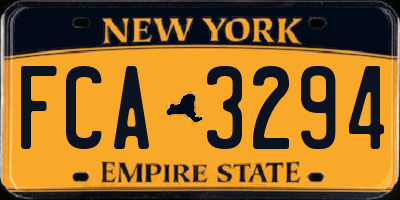 NY license plate FCA3294
