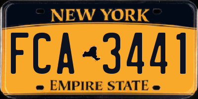 NY license plate FCA3441