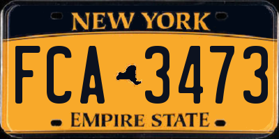 NY license plate FCA3473