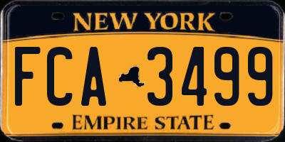 NY license plate FCA3499