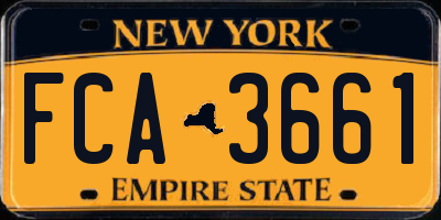 NY license plate FCA3661