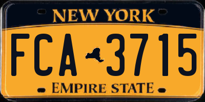 NY license plate FCA3715