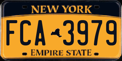 NY license plate FCA3979