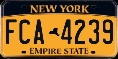NY license plate FCA4239