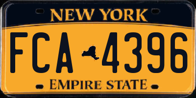 NY license plate FCA4396
