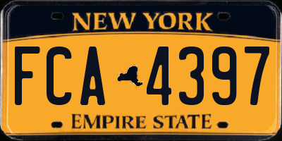 NY license plate FCA4397