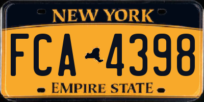 NY license plate FCA4398