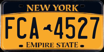 NY license plate FCA4527