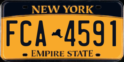 NY license plate FCA4591