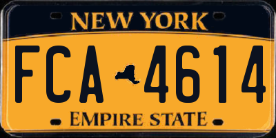 NY license plate FCA4614