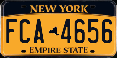 NY license plate FCA4656