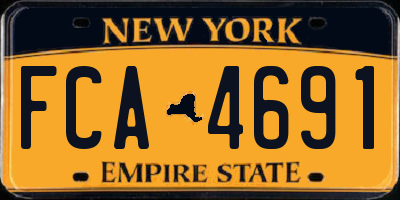 NY license plate FCA4691