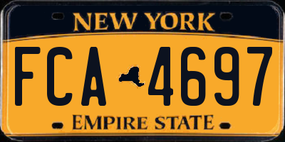 NY license plate FCA4697