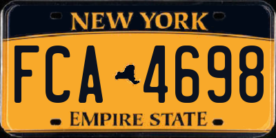NY license plate FCA4698