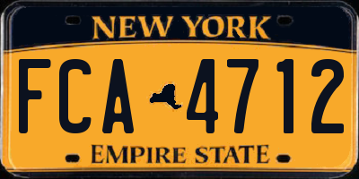 NY license plate FCA4712