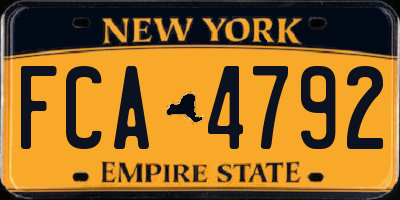 NY license plate FCA4792