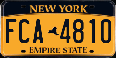 NY license plate FCA4810