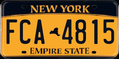 NY license plate FCA4815