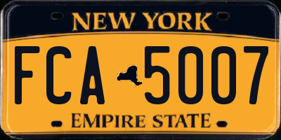 NY license plate FCA5007