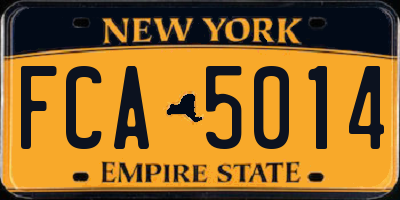 NY license plate FCA5014