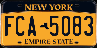 NY license plate FCA5083