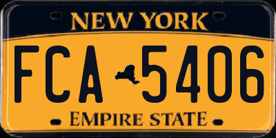 NY license plate FCA5406
