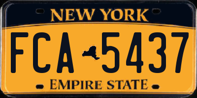 NY license plate FCA5437