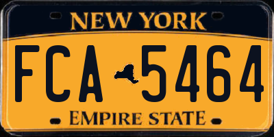 NY license plate FCA5464