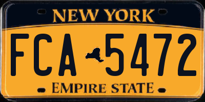 NY license plate FCA5472