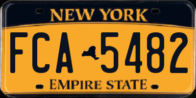 NY license plate FCA5482
