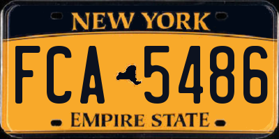 NY license plate FCA5486