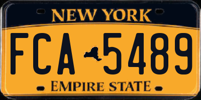 NY license plate FCA5489