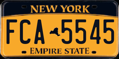 NY license plate FCA5545