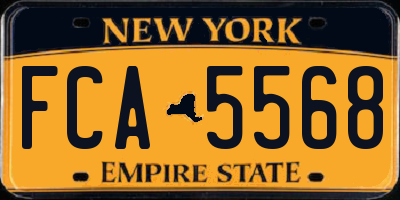 NY license plate FCA5568
