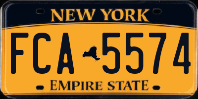NY license plate FCA5574