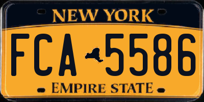 NY license plate FCA5586