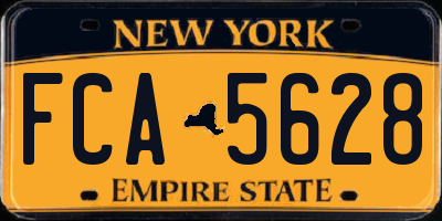 NY license plate FCA5628