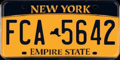 NY license plate FCA5642