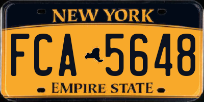 NY license plate FCA5648