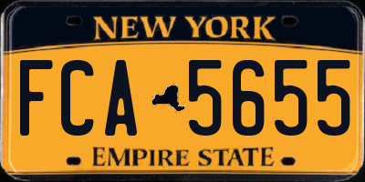 NY license plate FCA5655
