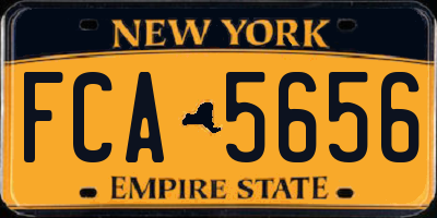 NY license plate FCA5656