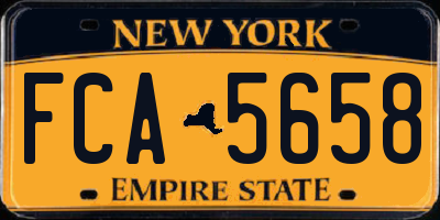 NY license plate FCA5658