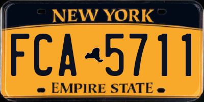 NY license plate FCA5711