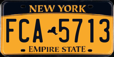 NY license plate FCA5713