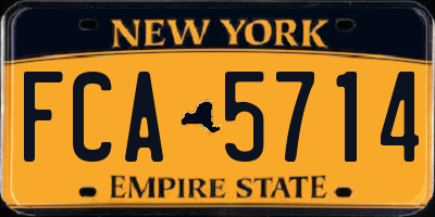 NY license plate FCA5714