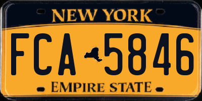 NY license plate FCA5846