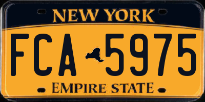 NY license plate FCA5975