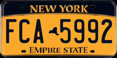 NY license plate FCA5992