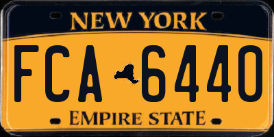 NY license plate FCA6440